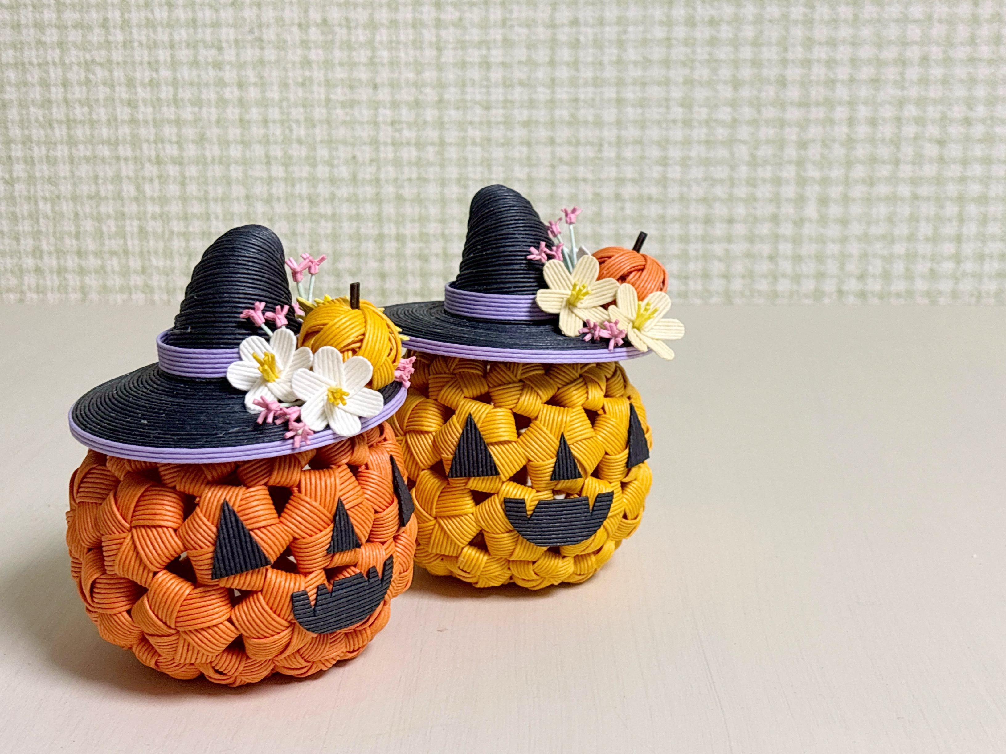 紙バンドでつくる ジャック・オ・ランタン小物入れ