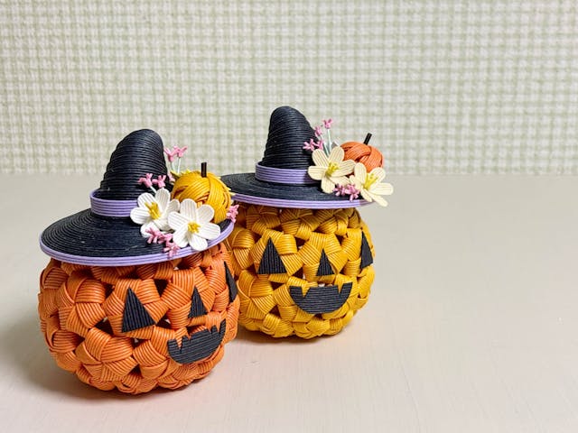 紙バンドでつくる ジャック・オ・ランタン小物入れ