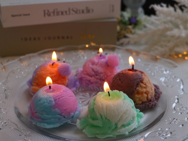 アイスクリームキャンドルの作り方