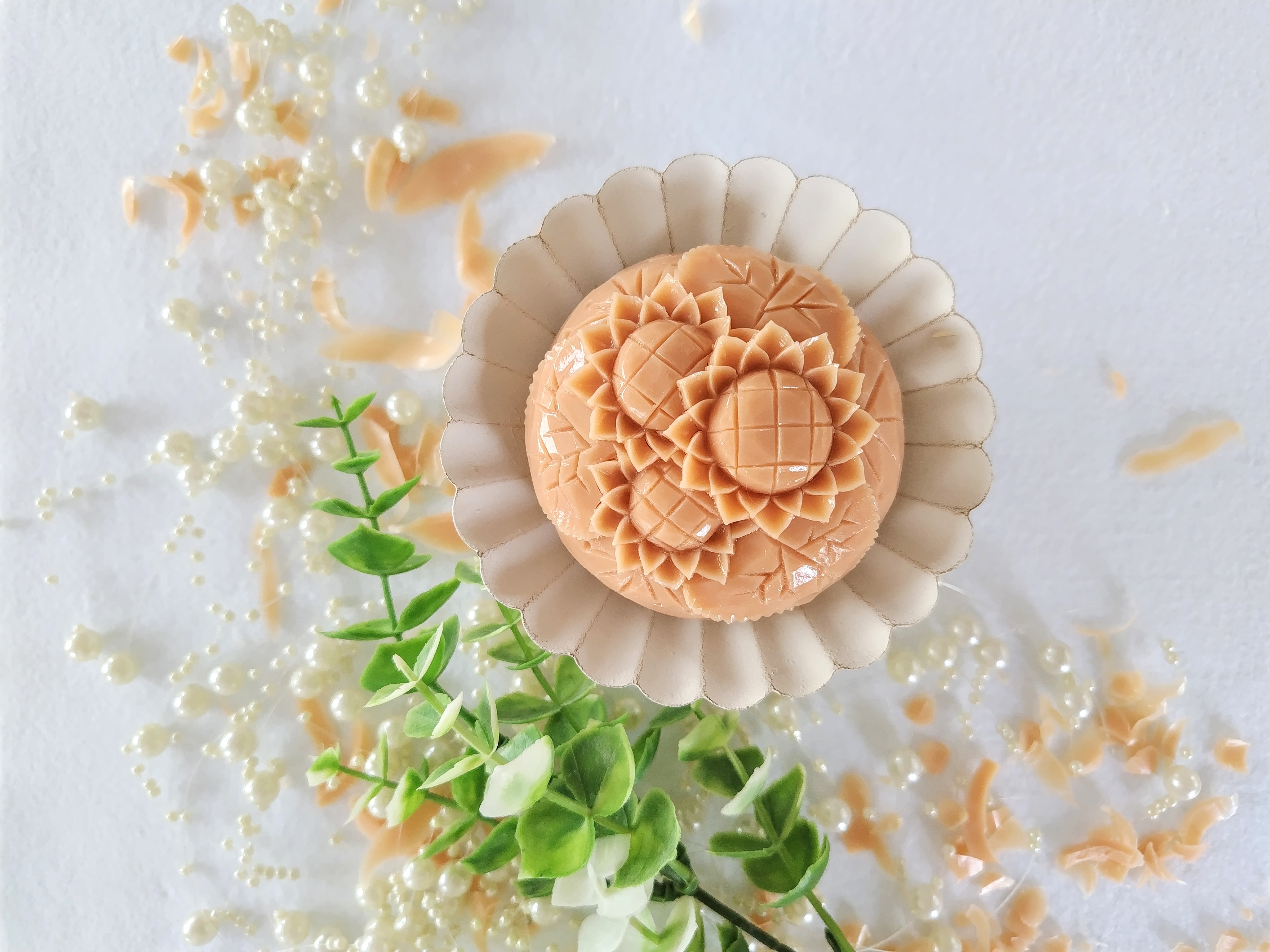 ソープカービング・重なり合うひまわりの花を彫ろう！