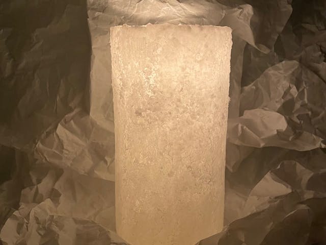 大きなキャンドル「雪影」の作り方