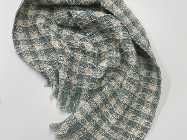 浮かし織りのワッフル風タオルの作り方