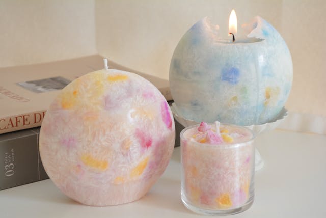 アロマパームグラデーションキャンドルの作り方