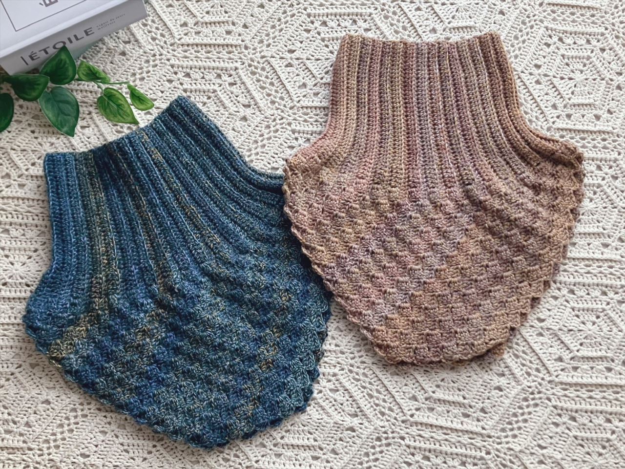 【PDF編み図付き】ダイアゴナルスティッチで編むネックウォーマーの紹介画像1