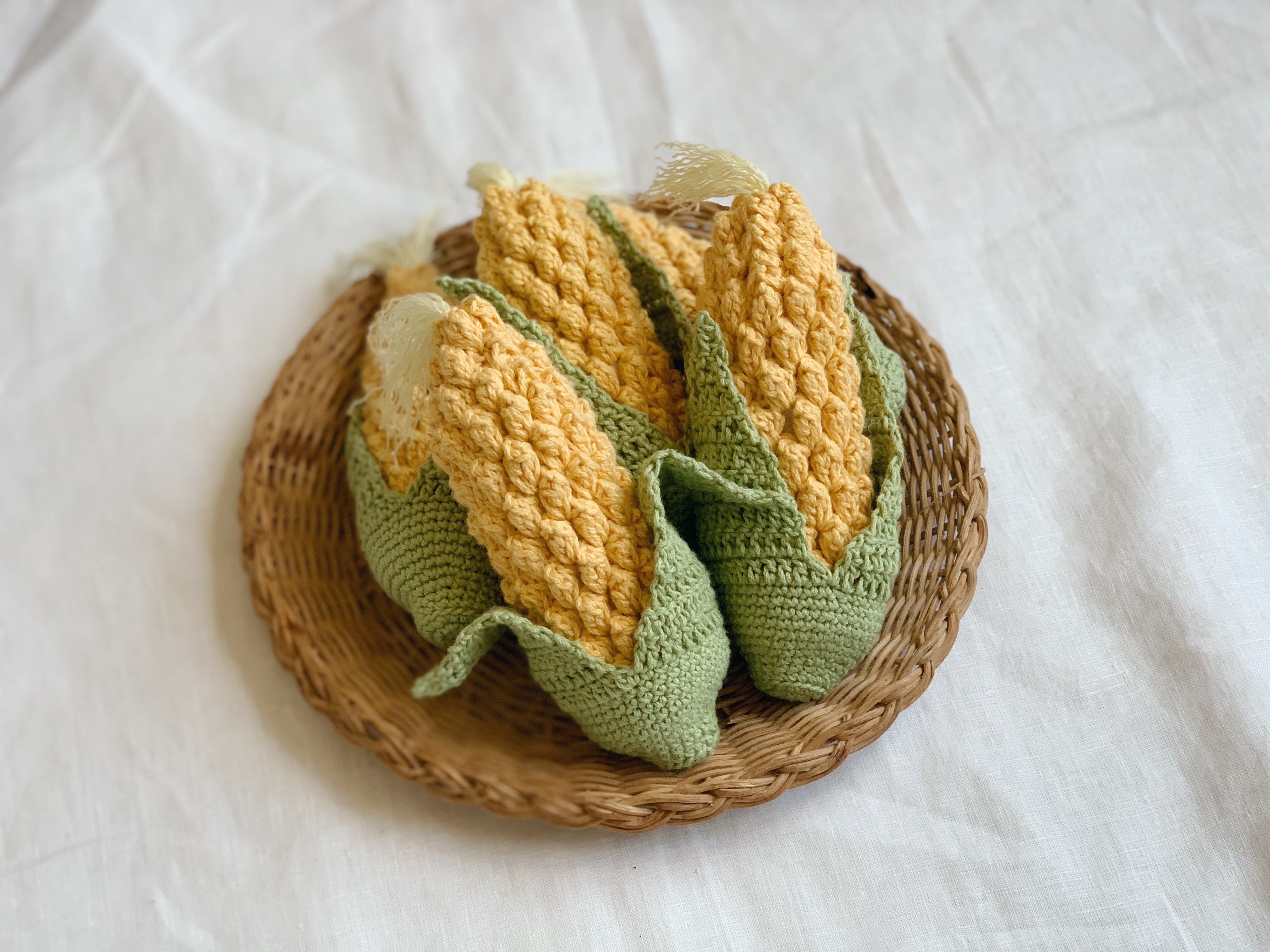 編みぐるみとうもろこしの作り方【PDF編み図付】