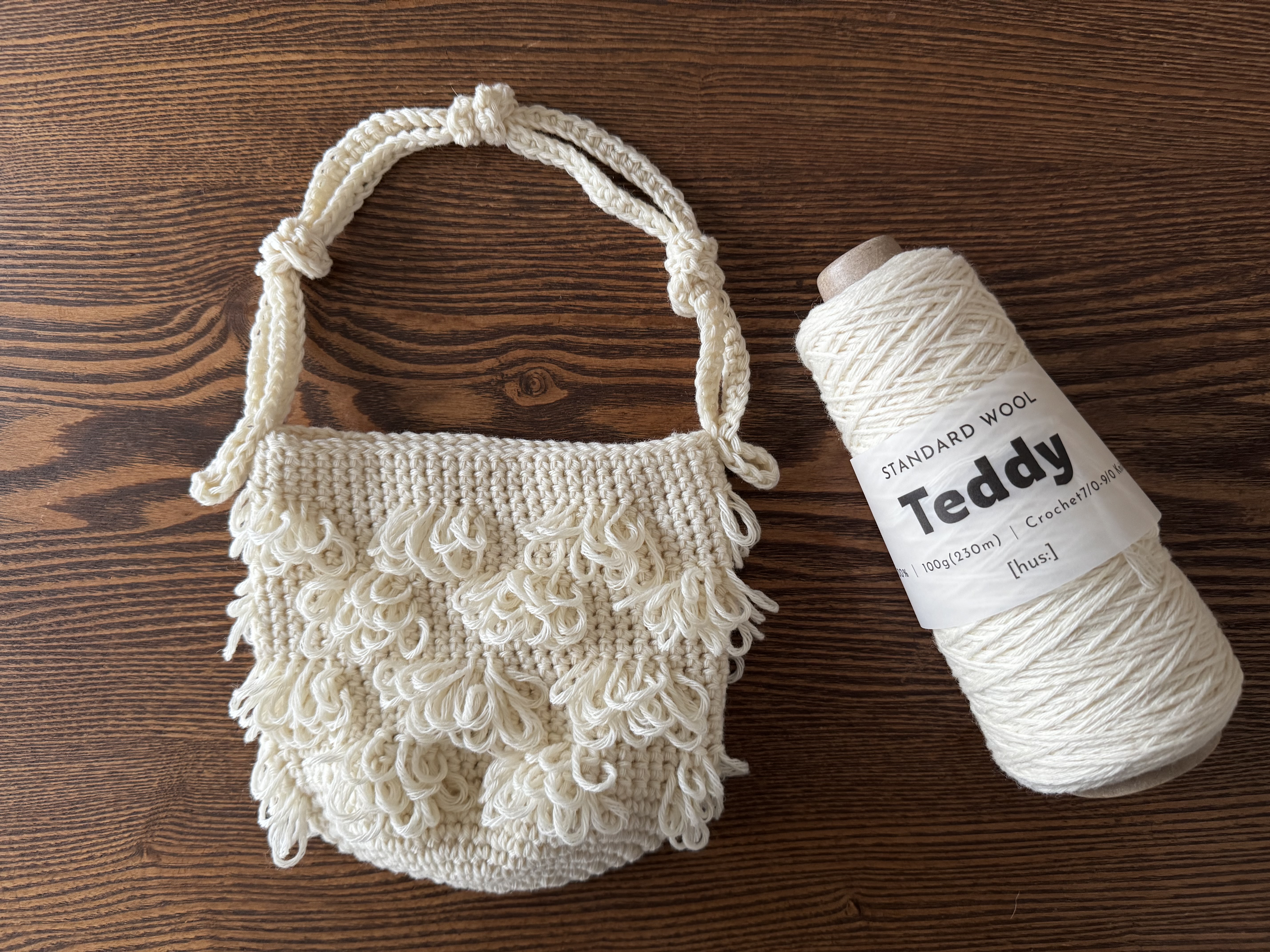 リング編みのにょろにょろBagの作り方【PDF編み図付】