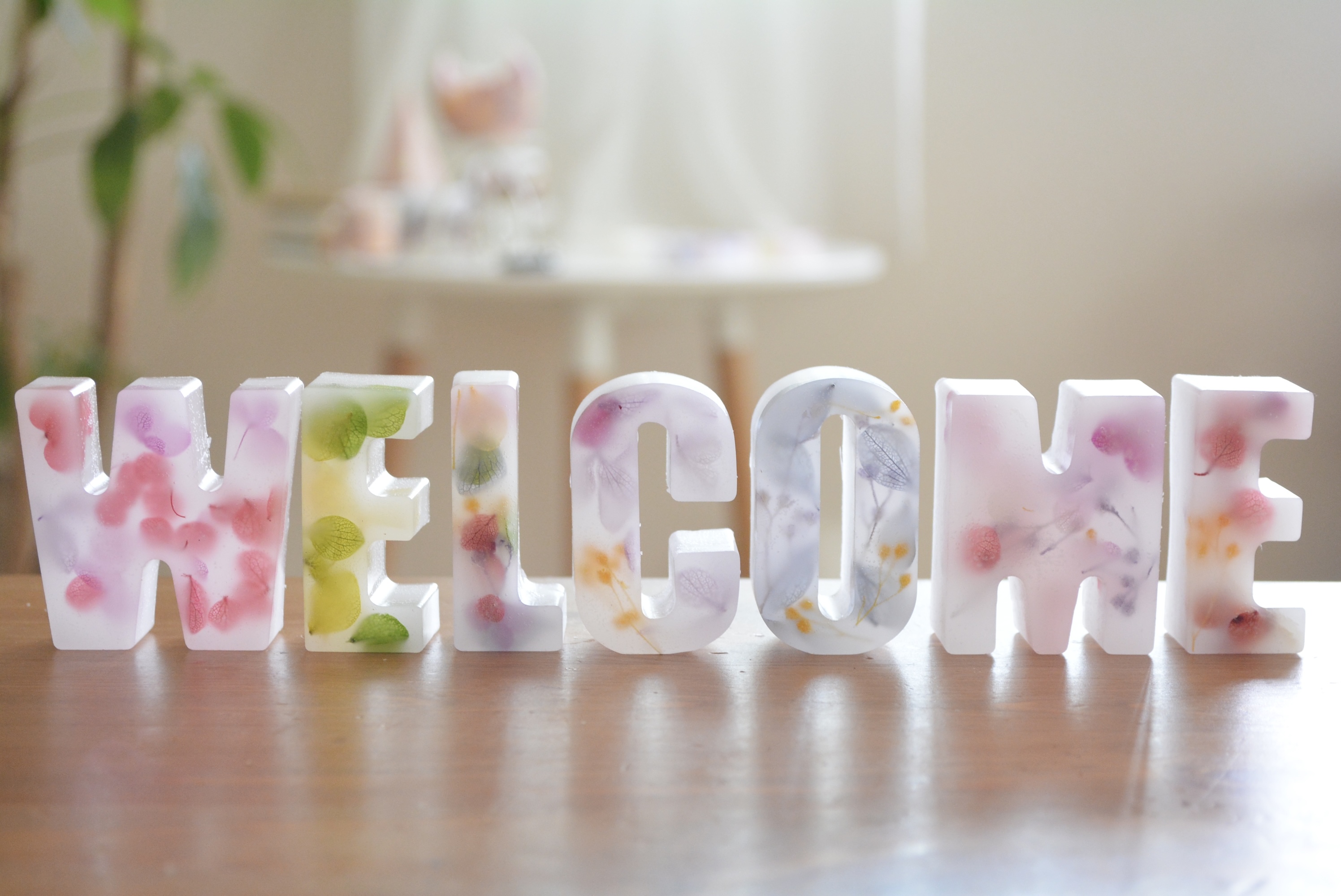 フラワーイニシャルキャンドルの作り方