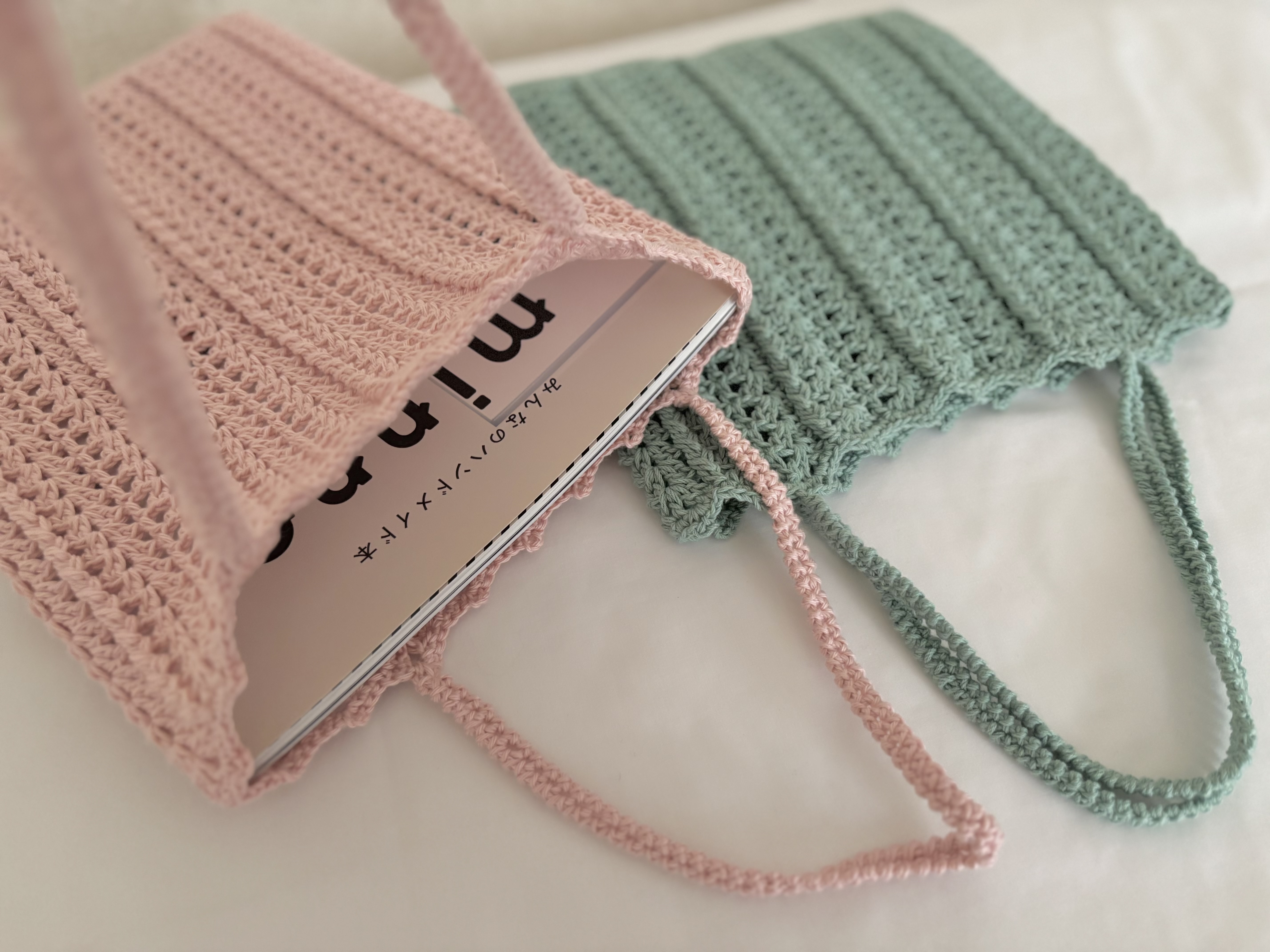 ぺたんこバッグの編み方【PDF編み図付】