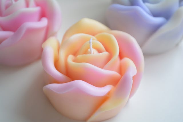 フラワーキャンドルの作り方 (flower candle)