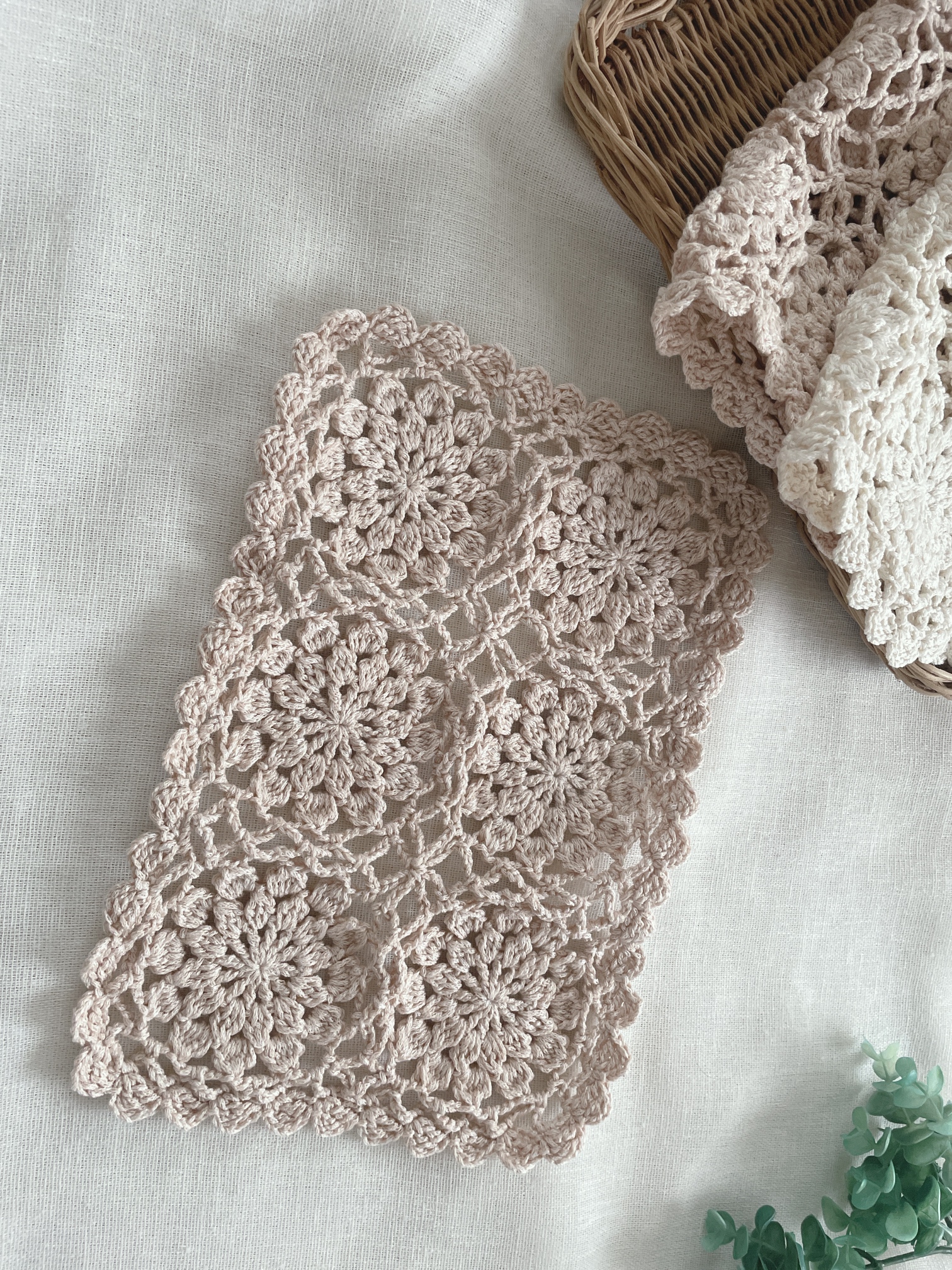 手編みのマルチカバーおまとめ4点　いつな様 手編みのマルチカバーおまとめ4点 いつな☆様