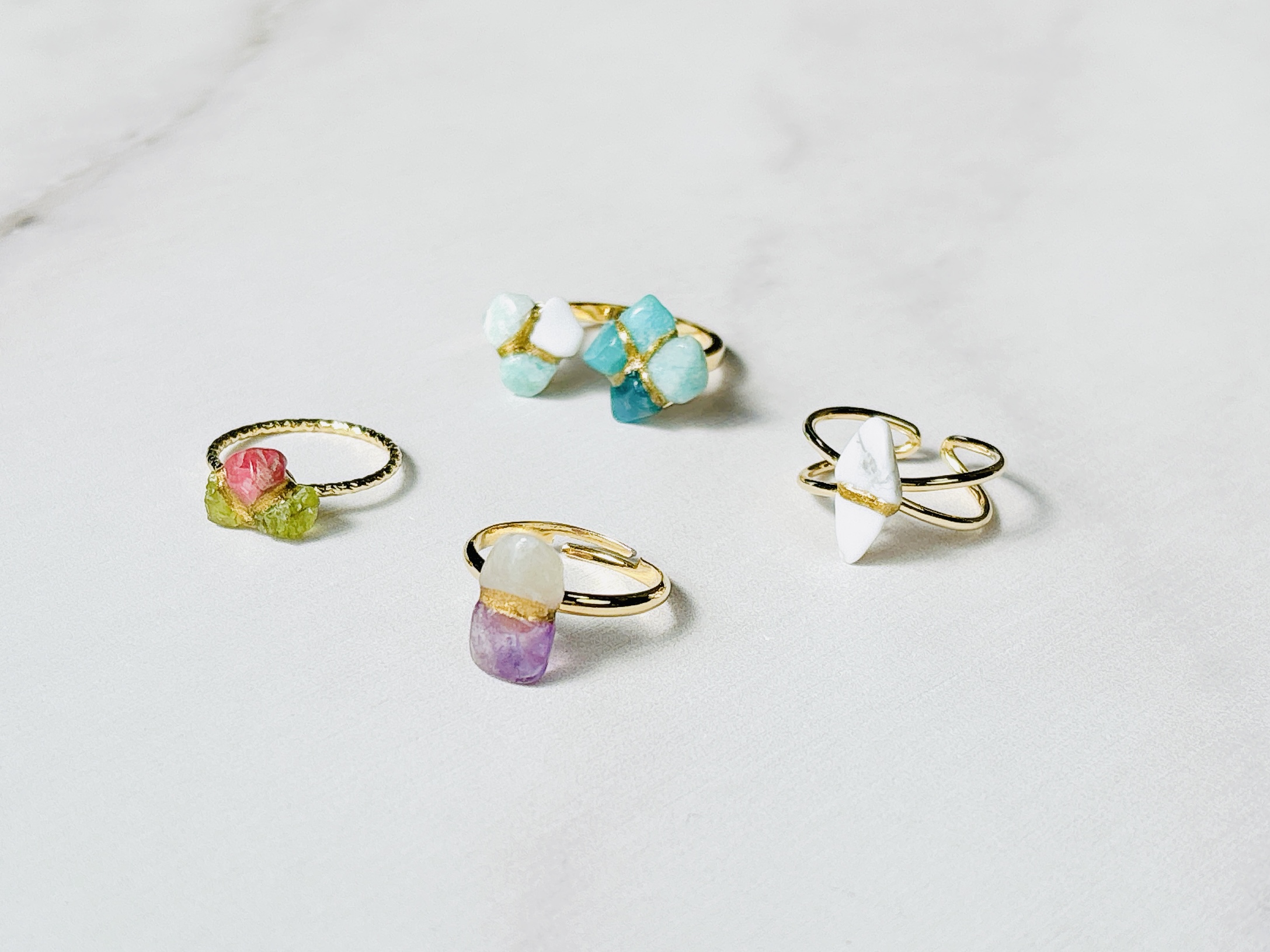 天然石の金継ぎリングの作り方