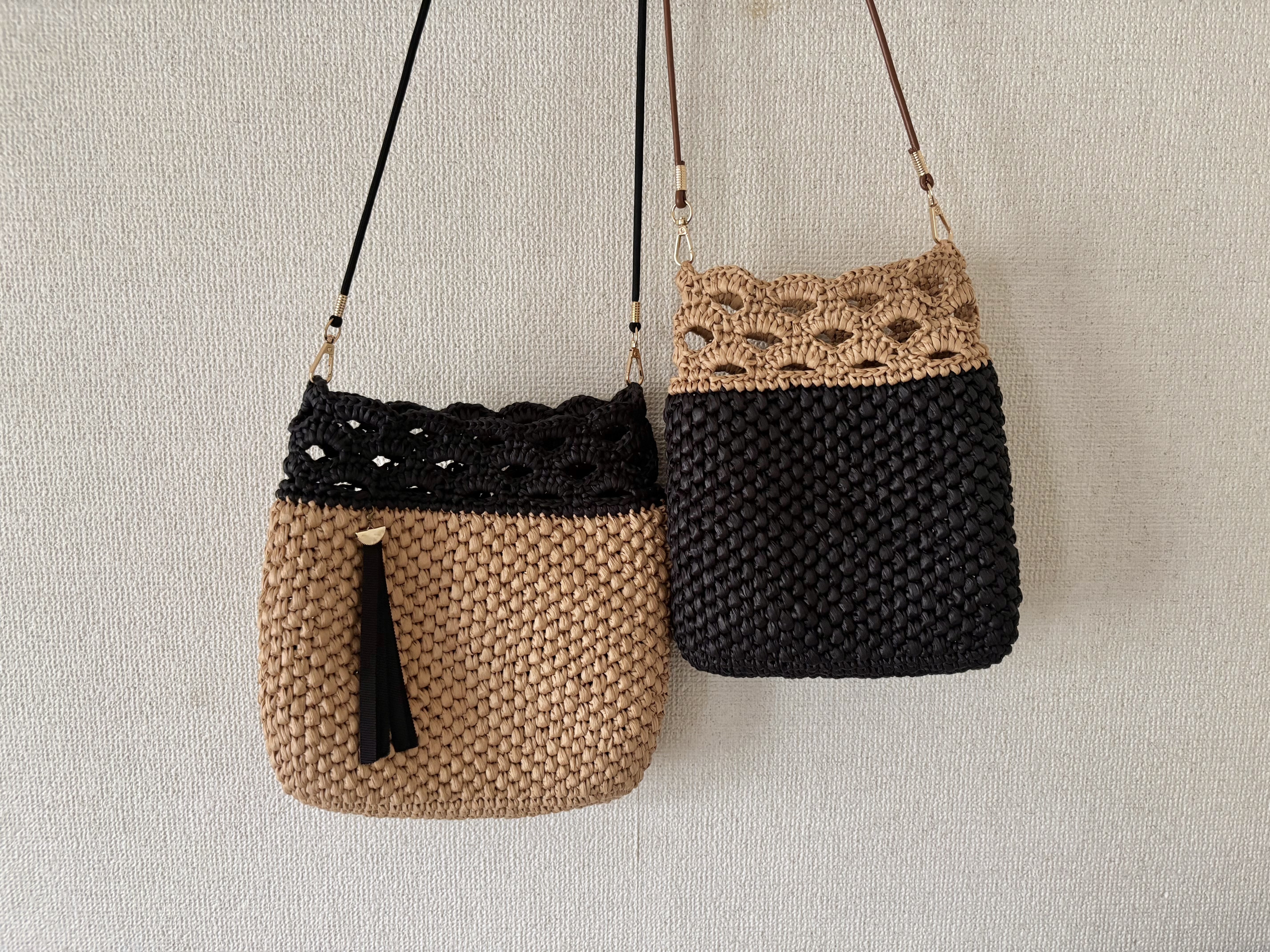 マニラヘンプヤーンで編むバッグの作り方【PDF編み図付】