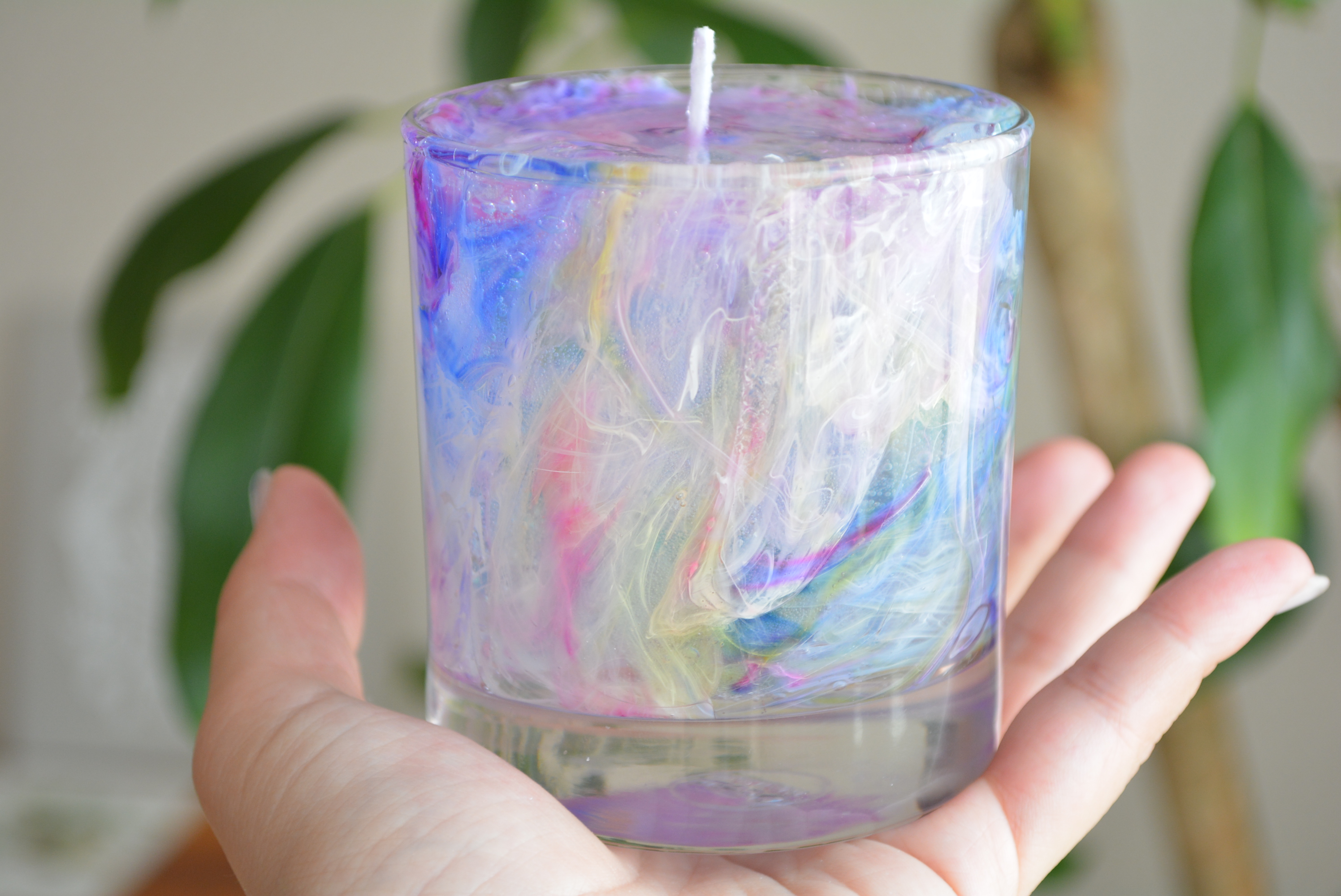 ジェルマーブルキャンドルの作り方