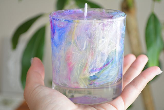 ジェルマーブルキャンドルの作り方