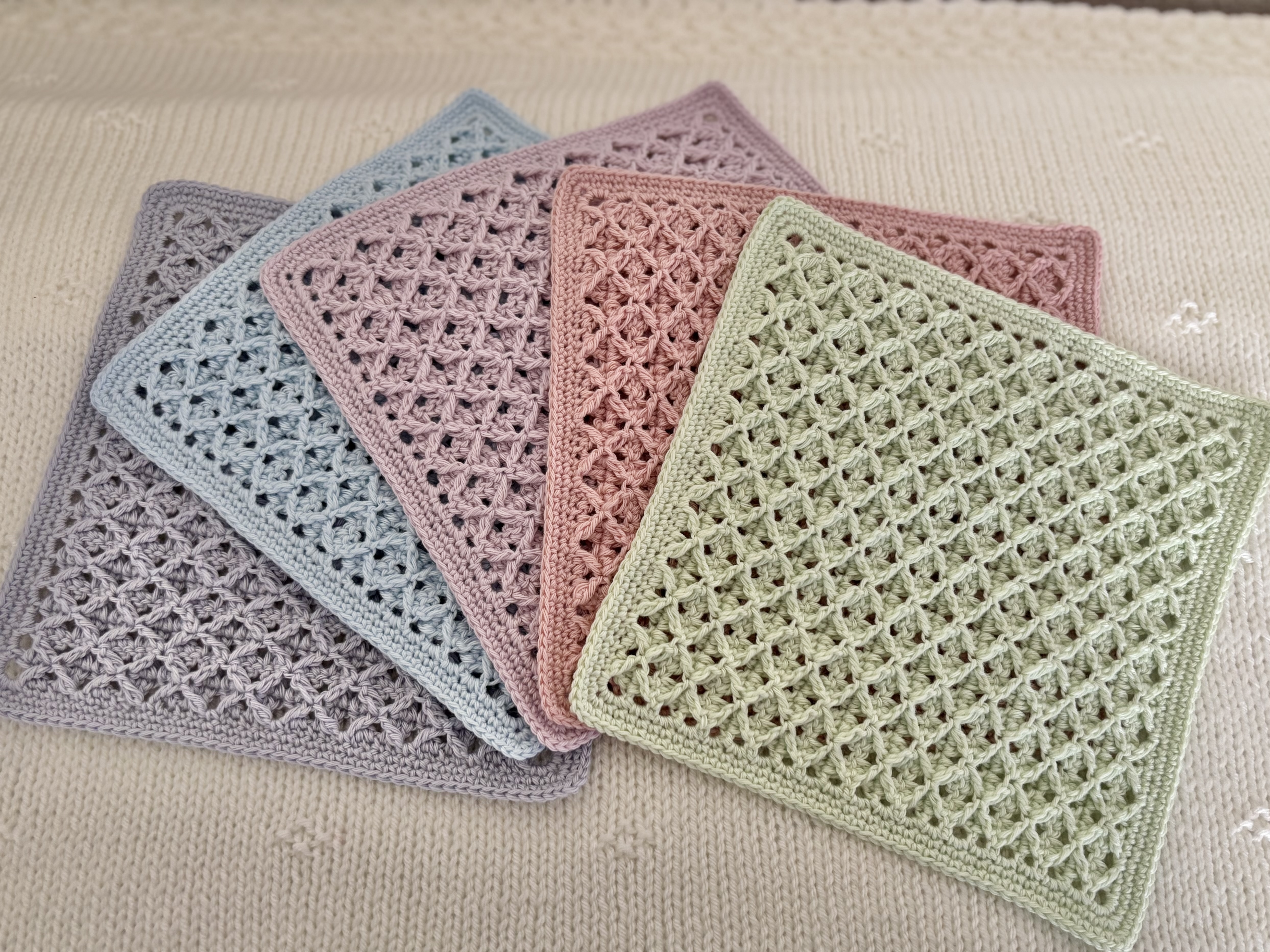 ななめワッフルなニッタオルの編み方【PDF編み図付】