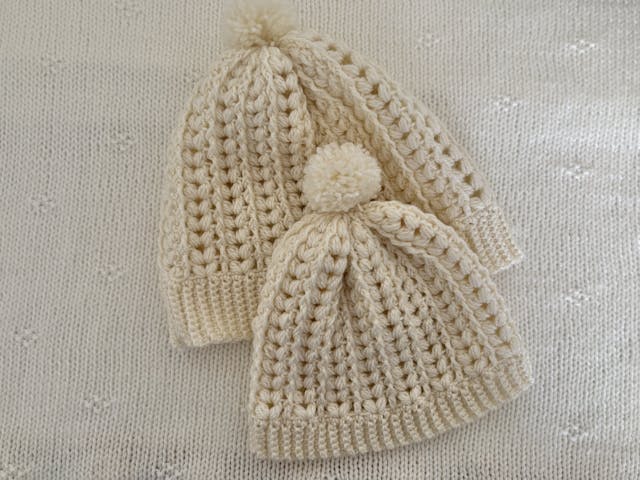 ぽこぽこリブニット帽の編み方【PDF編み図付】