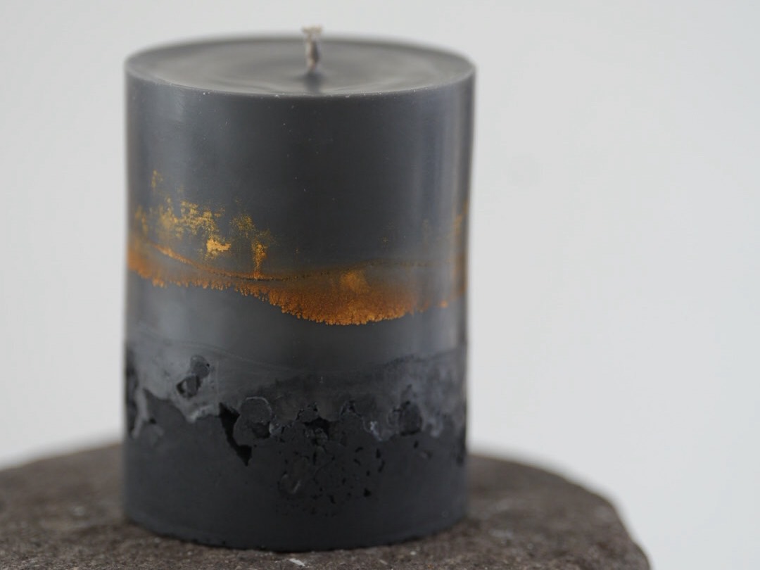 ブラックセメントキャンドル