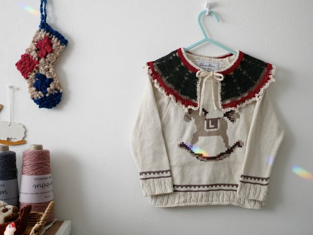 かぎ針編み｜もみの木カラーのつけ襟制作講座