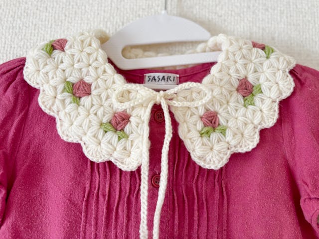 リフ編みのつけ襟【PDF編み図付】