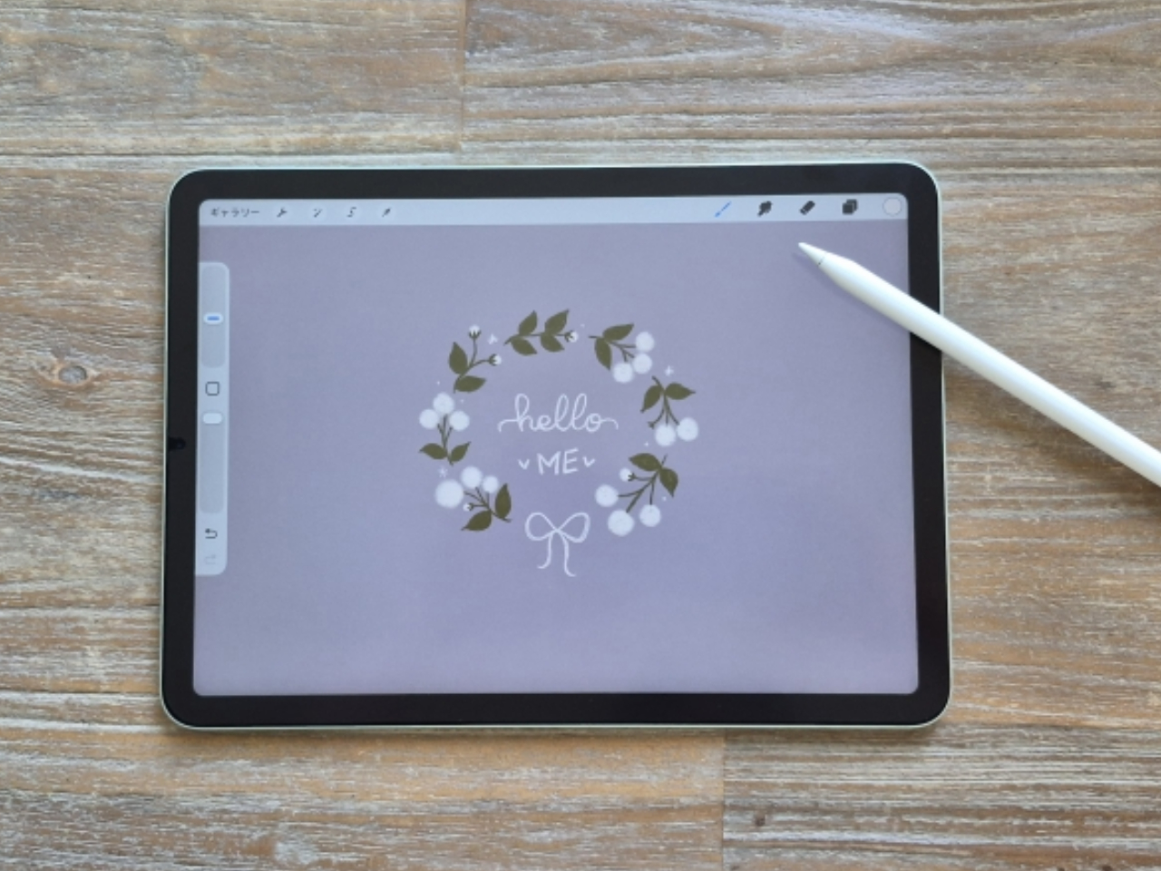 今日から使える！はじめてのProcreateイラスト〜大人可愛いお花のリースを作ろう〜