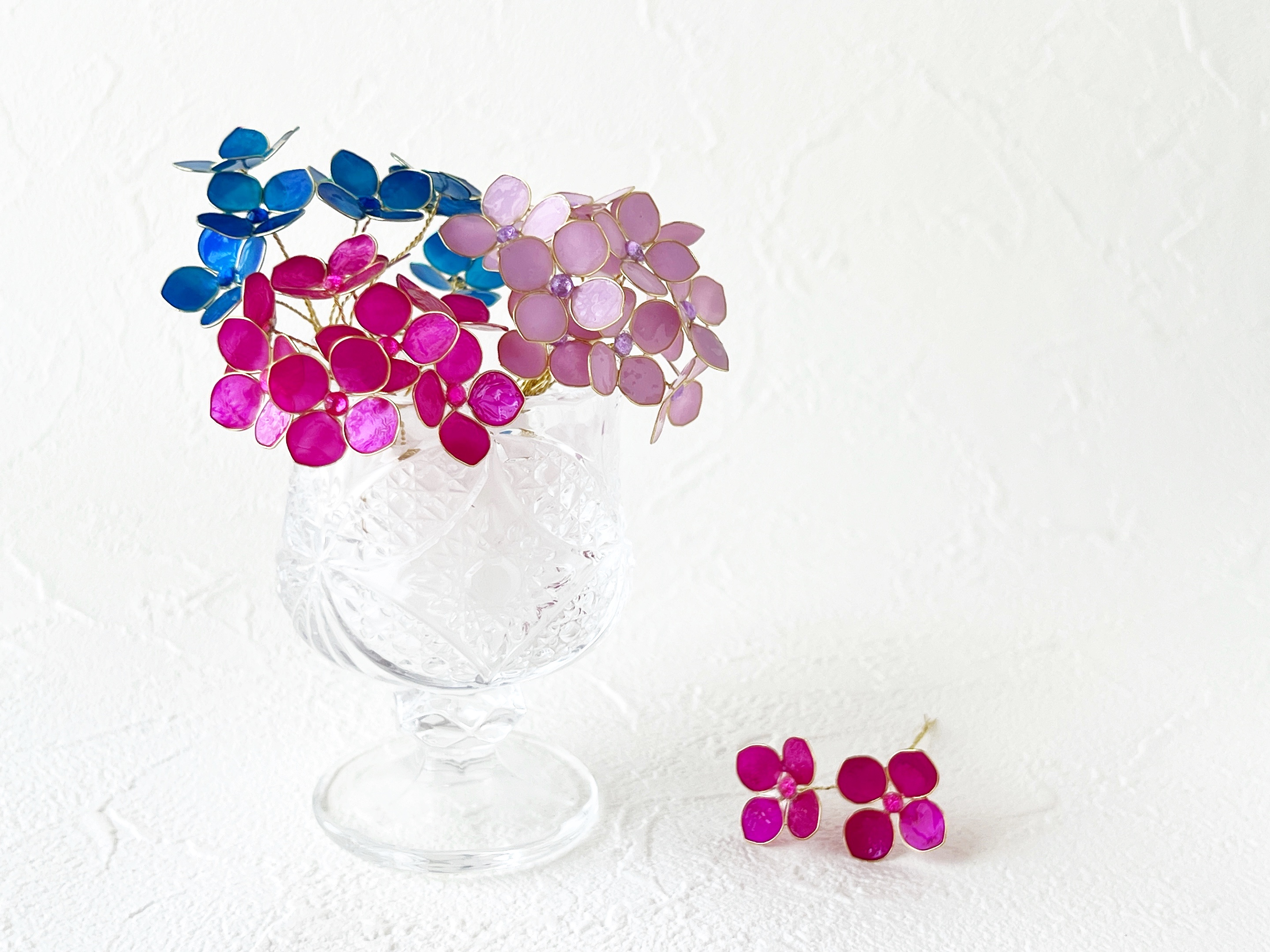 ディップフラワーで紫陽花を作ってみよう