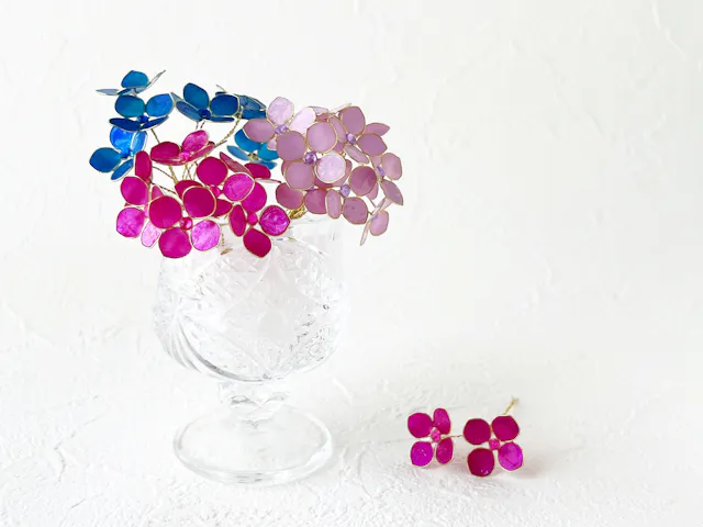 ディップフラワーで紫陽花を作ってみよう