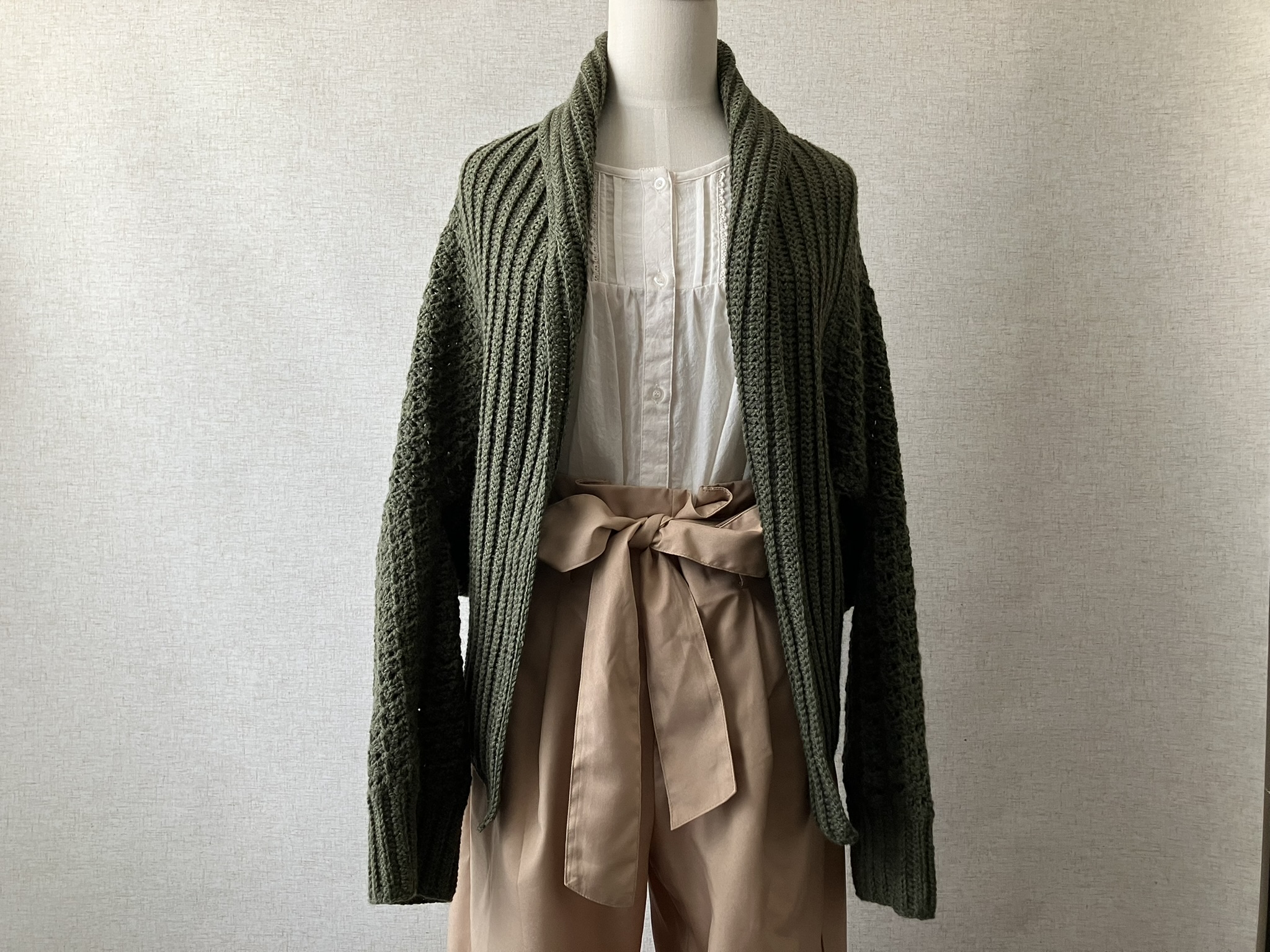 【PDF編み図付き】まっすぐ編みの簡単ジレの紹介画像1