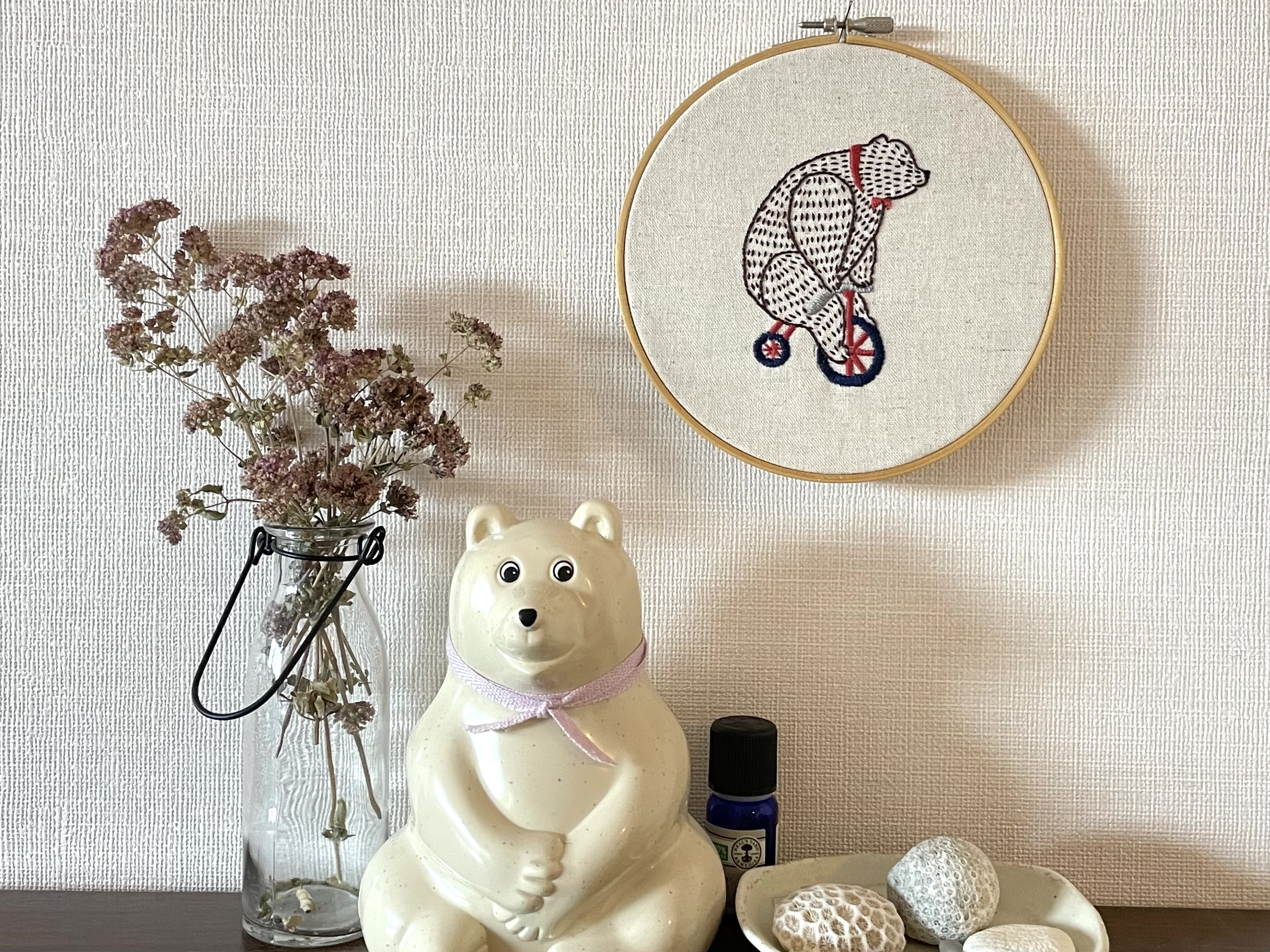 【動物刺繍】お出かけくまさんの刺繍レッスンの紹介画像2