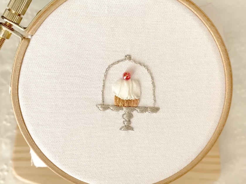 カップケーキの刺繍レッスン＊PDF図案付き＊の紹介画像1