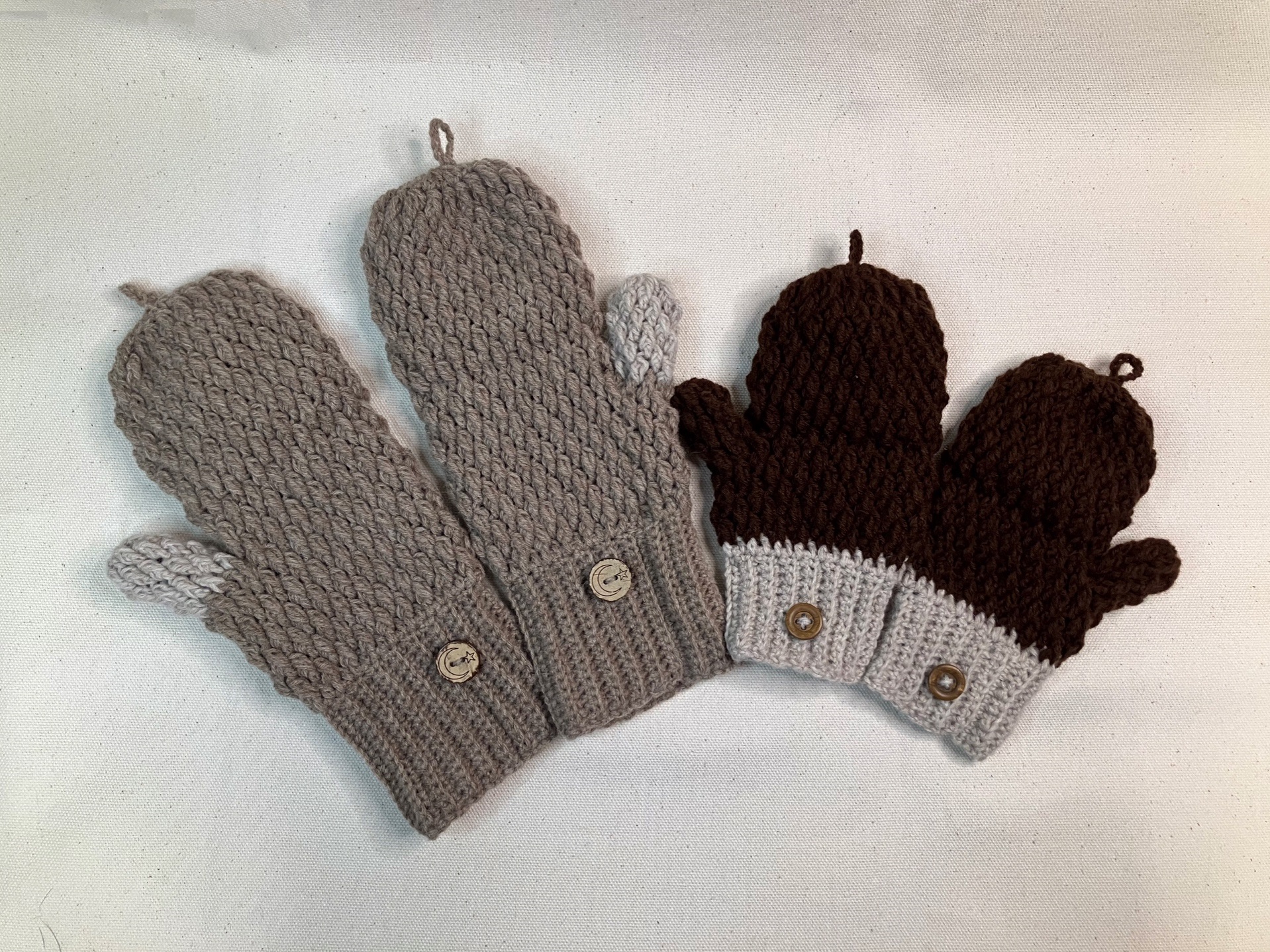 【PDF編み図付き】指カバー付きミトンの作り方の紹介画像1