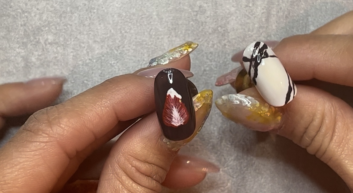 アクリル絵の具で作るチョコネイルの紹介画像3