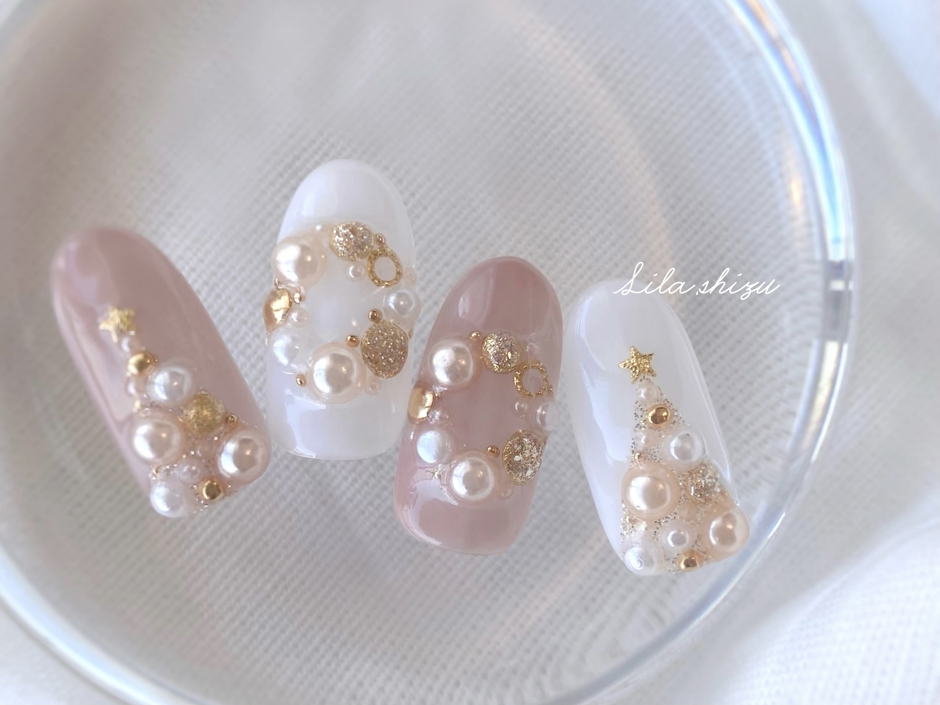 Xmas treeネイルの作り方とPointの紹介画像1