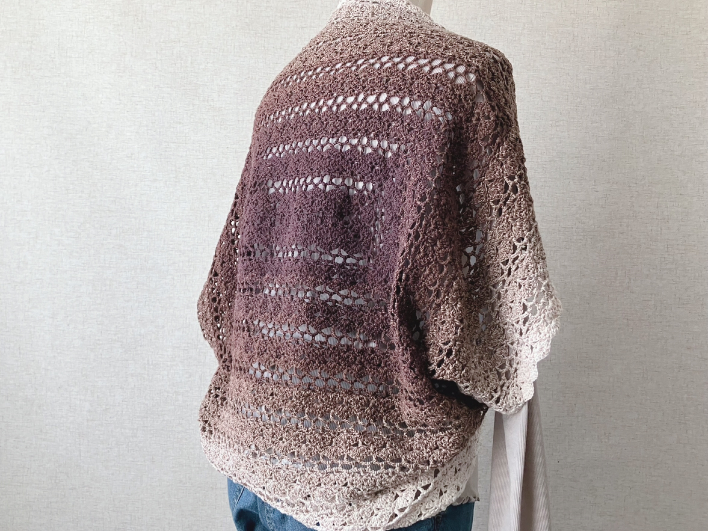 【PDF編み図付き】ドイリーみたいな簡単ボレロの作り方の紹介画像3