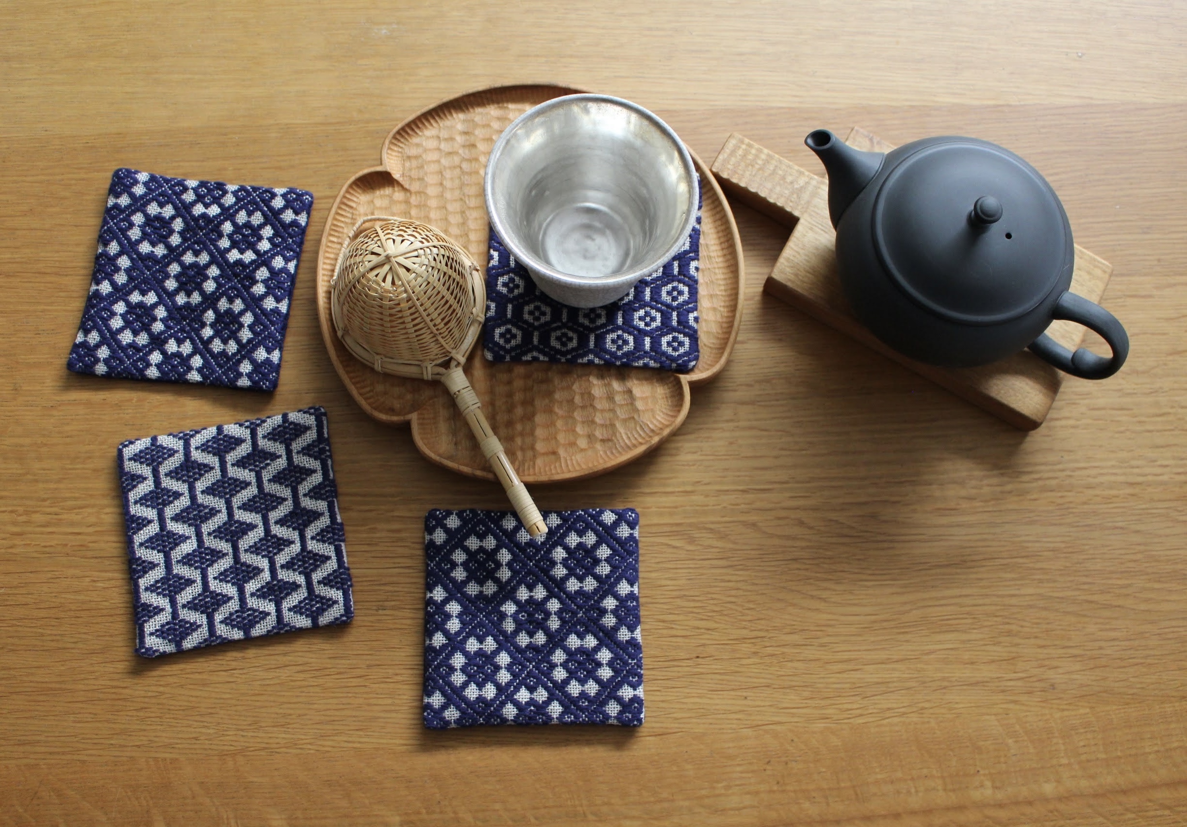 こぎん刺し　麻のコースターの作り方の紹介画像1