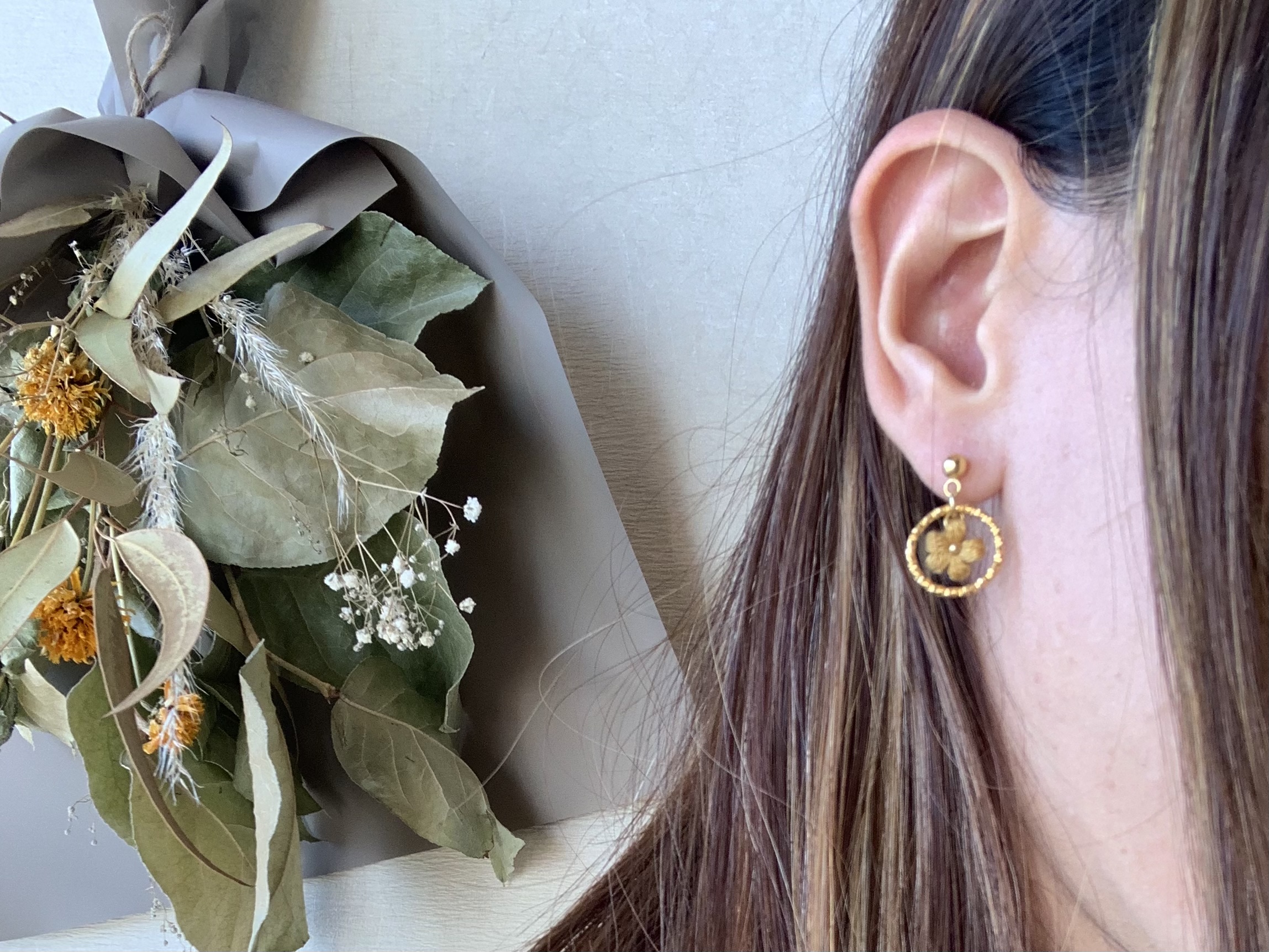 小花の一粒リングの紹介画像1