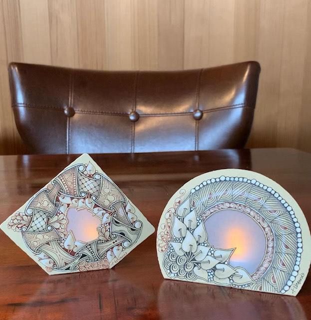 ゼンダングルで描く、癒しのランプシェードの作り方の紹介画像2