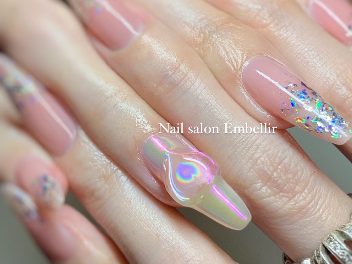 〖韓国発〗ハートビームステッカーでNew❄️氷ネイル❄️の紹介画像1