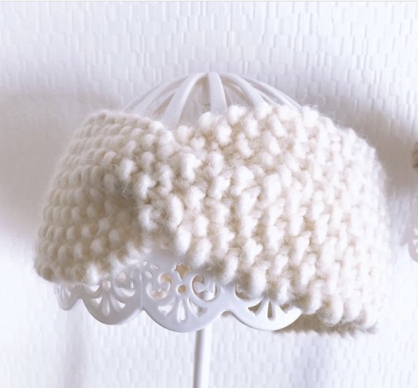 ぽこぽこニットターバンの編み方(初心者)の紹介画像1