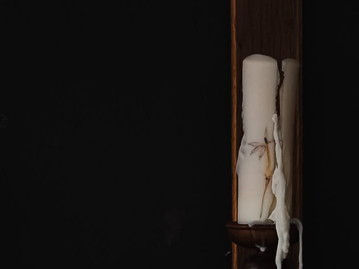 ソイワックスと押し花の蝋燭【凛】の紹介画像4