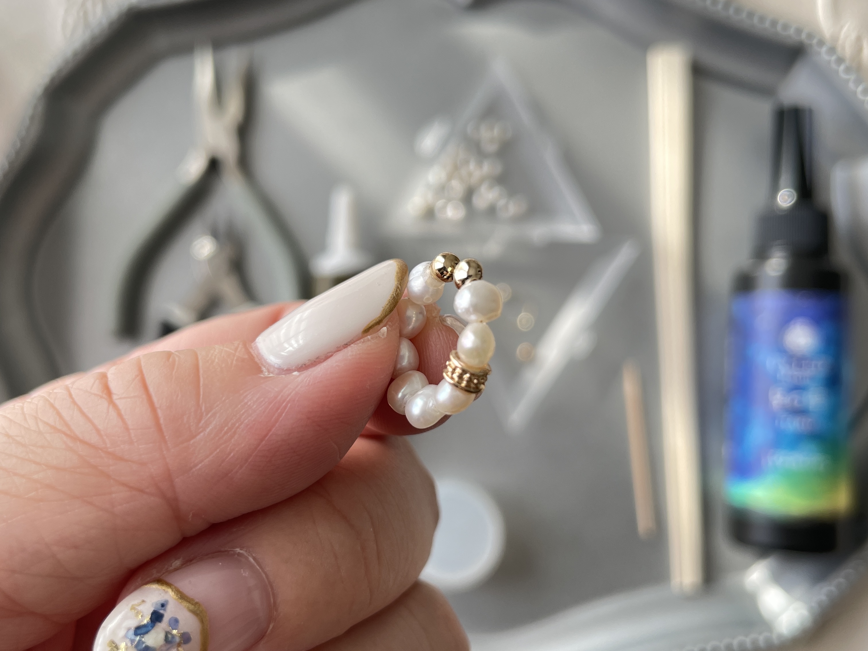 淡水パール2wayイヤーカフの作り方の紹介画像1