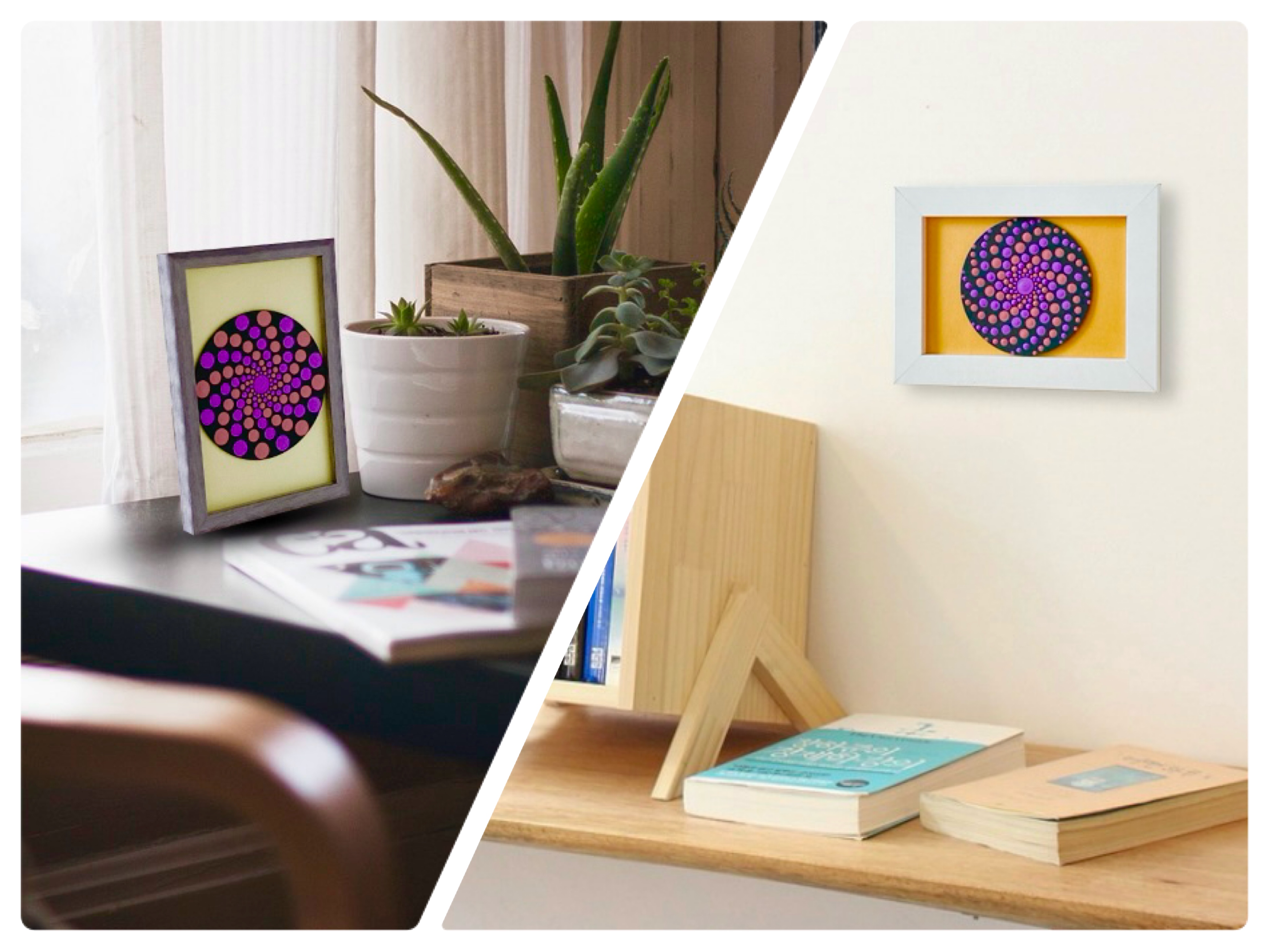 アクリル絵の具の点描で書く、神聖幾何学「スパイラル」の描き方の紹介画像3