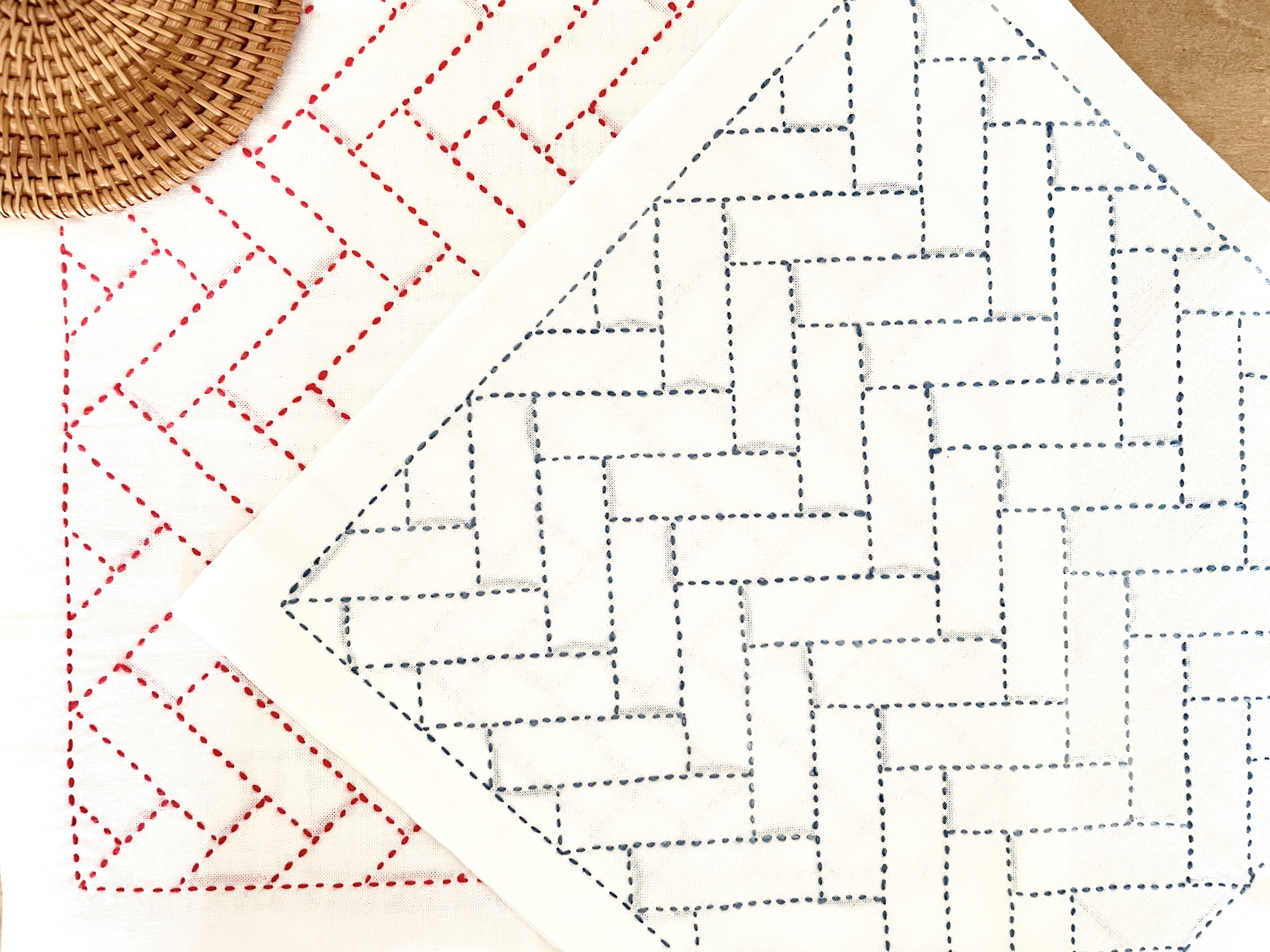 【刺し子】算崩し文・檜垣の描き方の紹介画像1