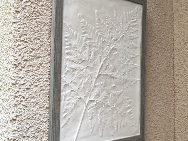 ボタニカルプラスター・シダの石膏レリーフの作り方の紹介画像2