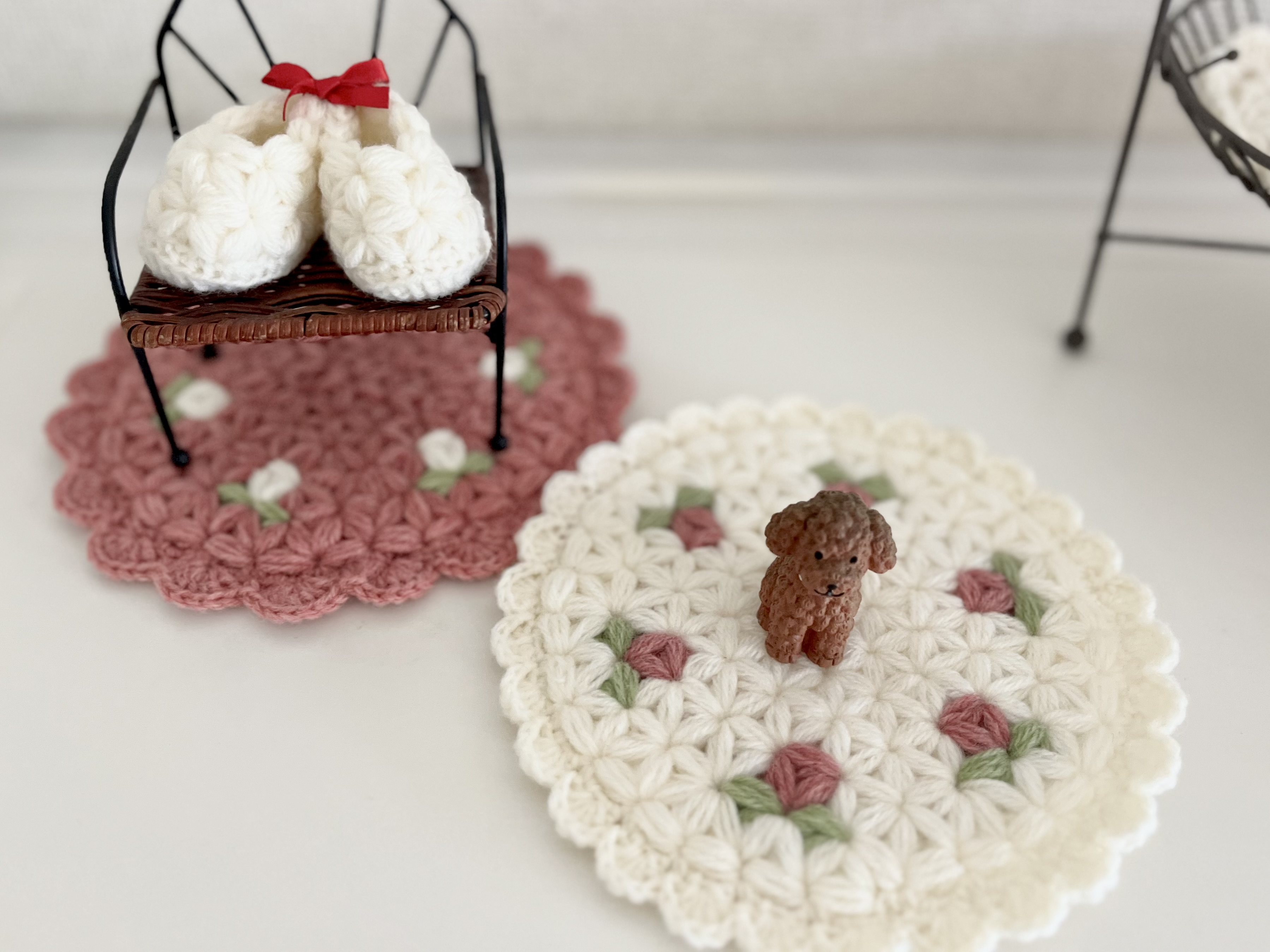 かぎ針編み・お花のポットマットの作り方【PDF編み方シート付】の紹介画像1