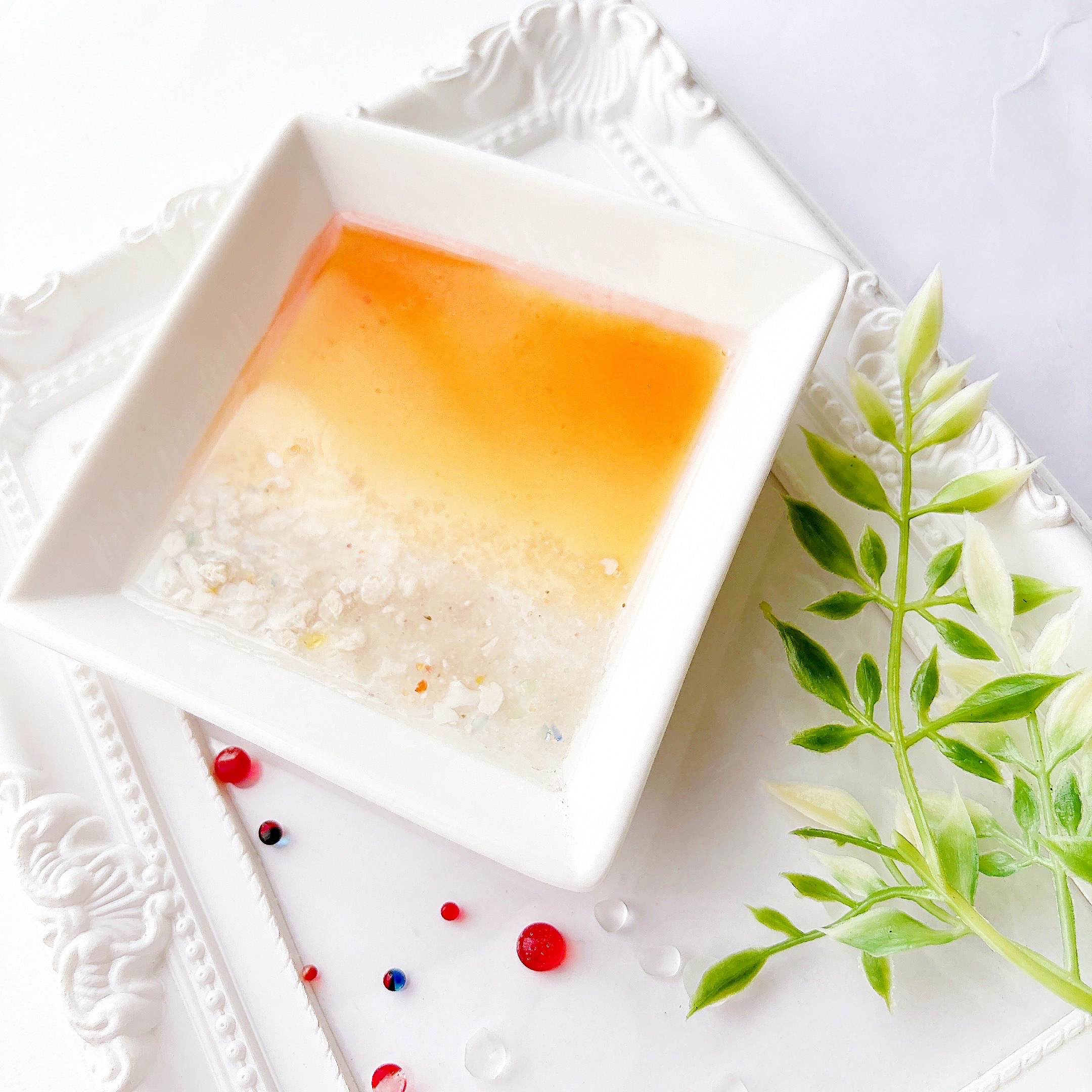 夕焼けの砂浜レジンアート アクセサリートレーの作り方の紹介画像1