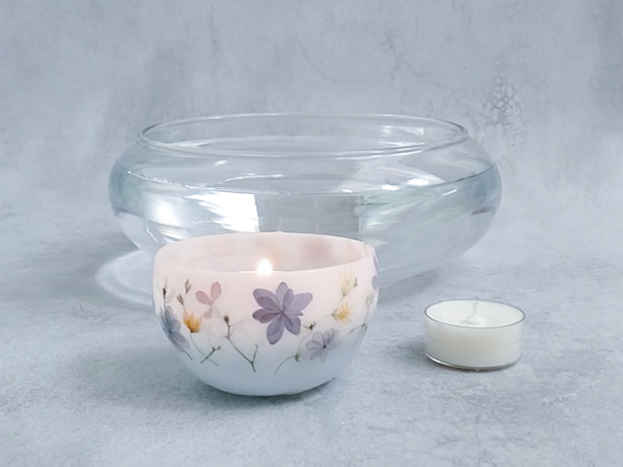 お風呂で浮かべて灯せる お花のフローティングキャンドルの作り方の紹介画像3