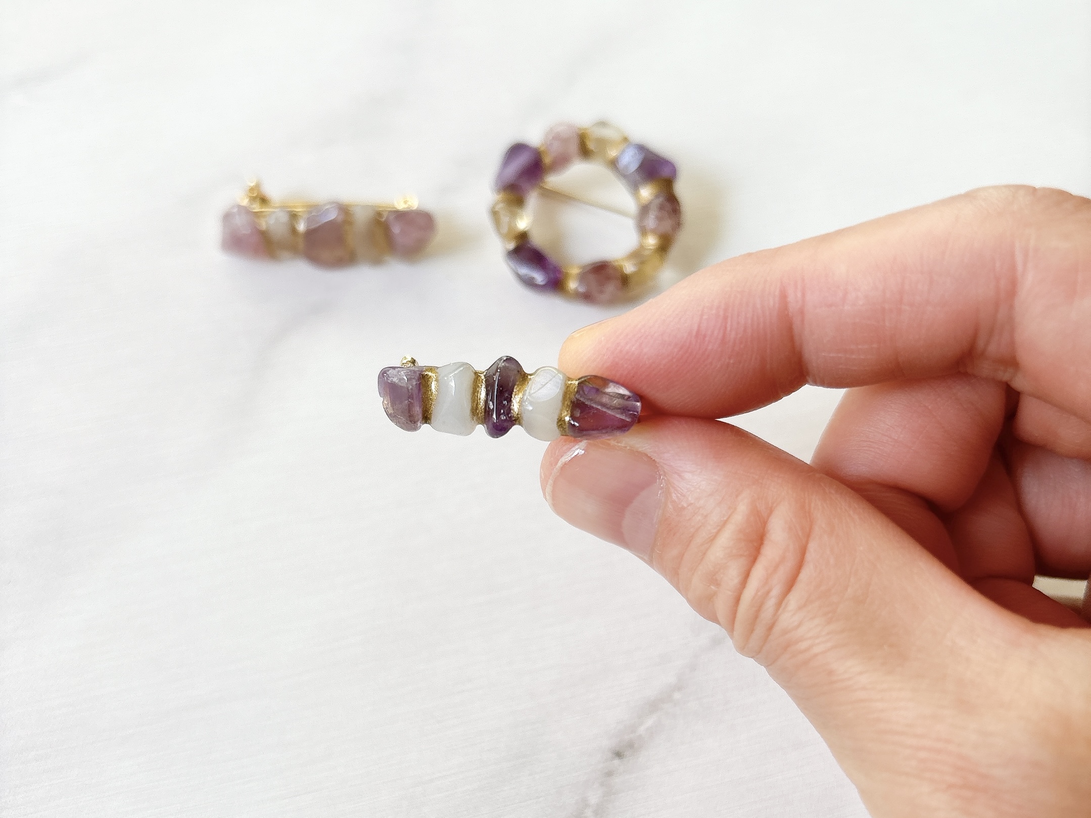 天然石の金継ぎブローチの作り方の紹介画像1