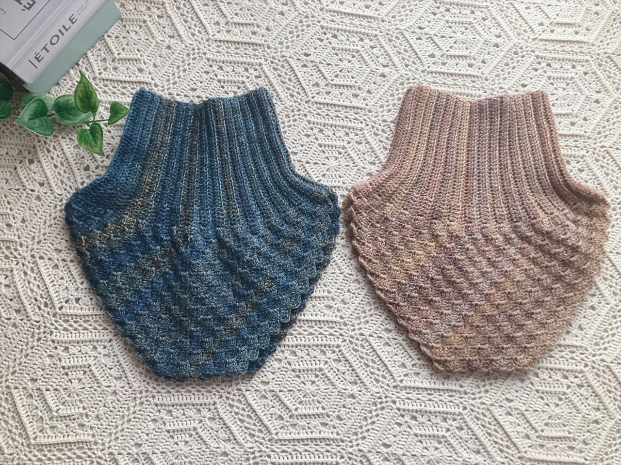 【PDF編み図付き】ダイアゴナルスティッチで編むネックウォーマーの紹介画像1