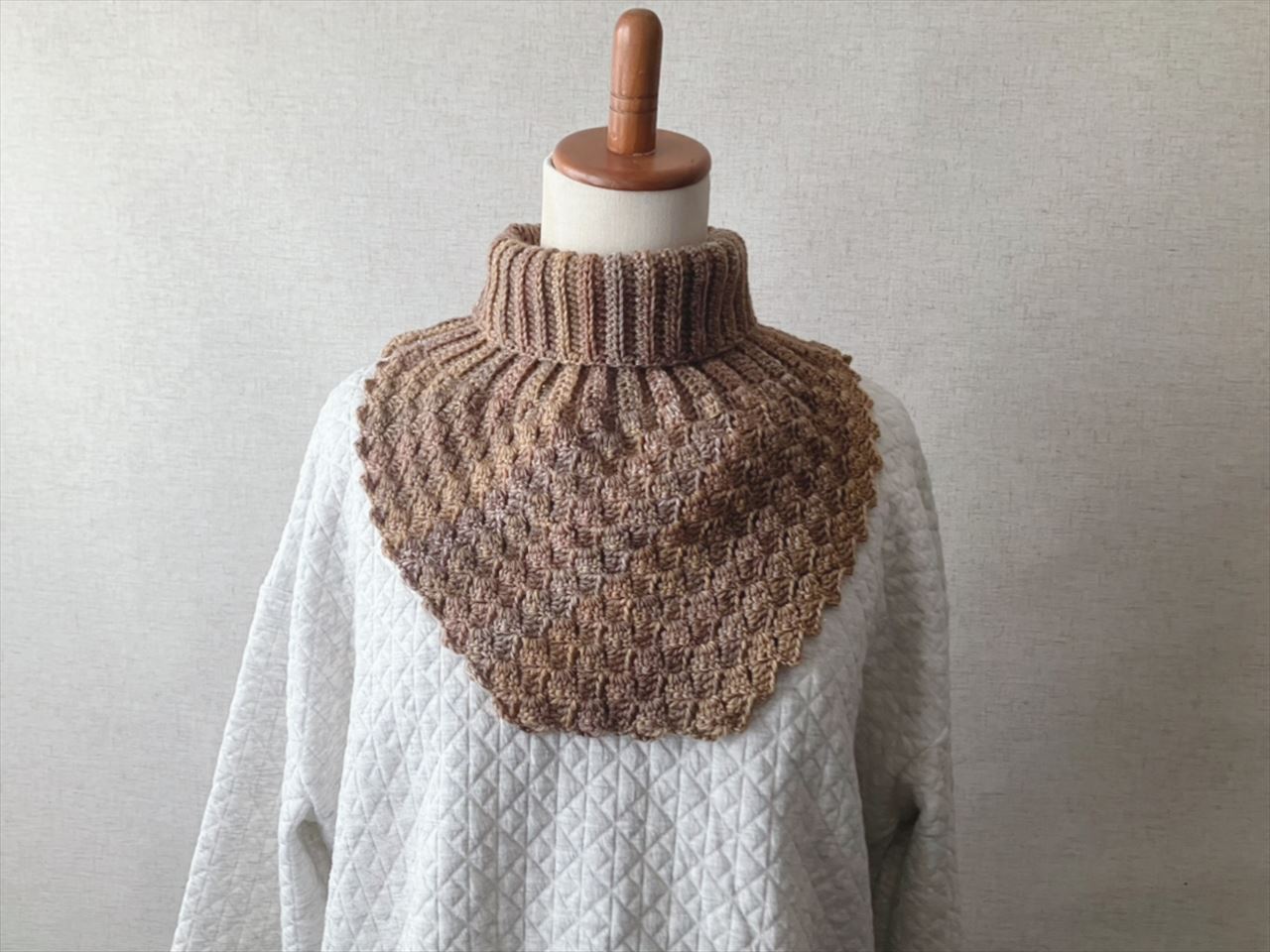 【PDF編み図付き】ダイアゴナルスティッチで編むネックウォーマーの紹介画像4