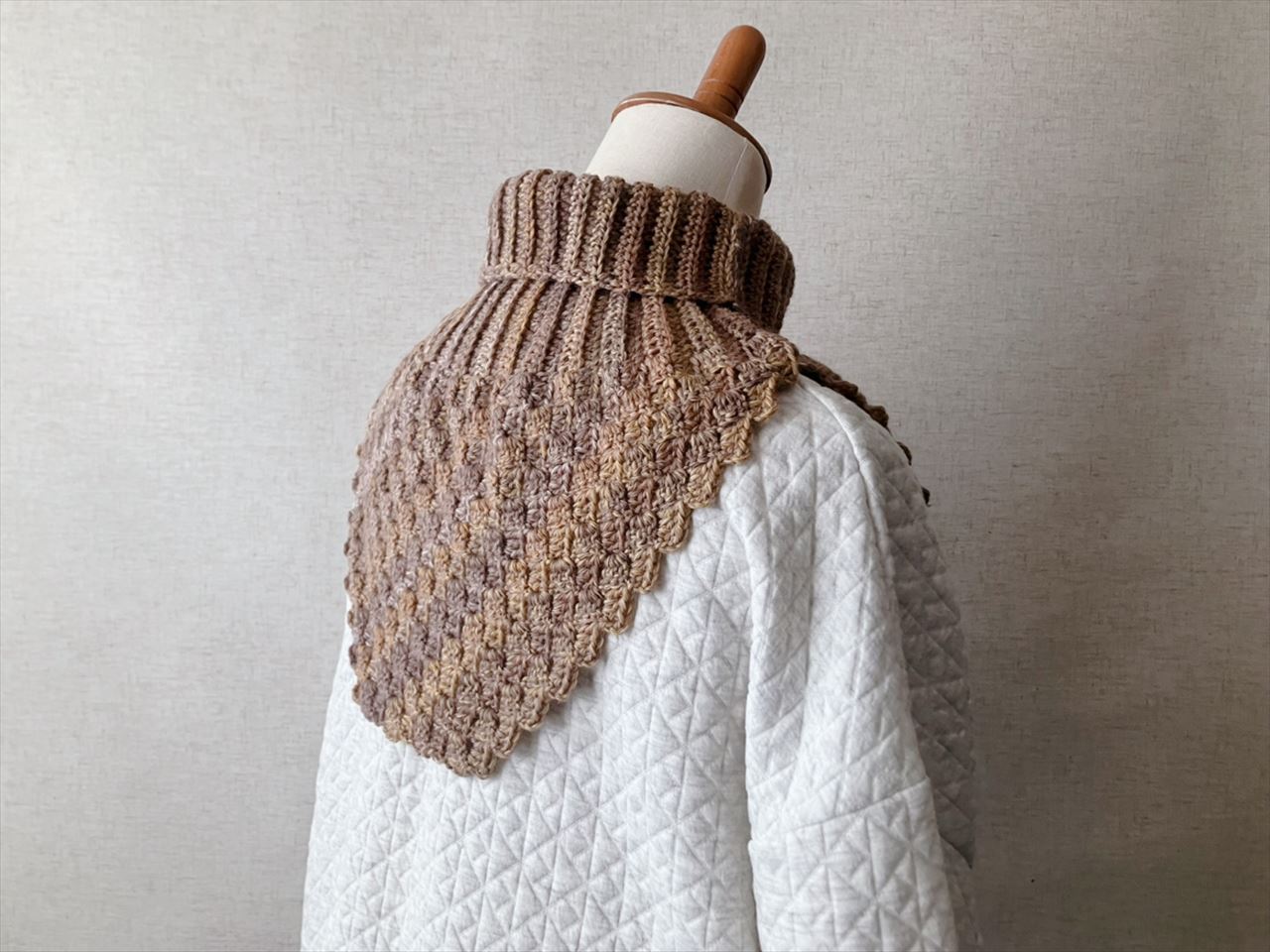 【PDF編み図付き】ダイアゴナルスティッチで編むネックウォーマーの紹介画像5